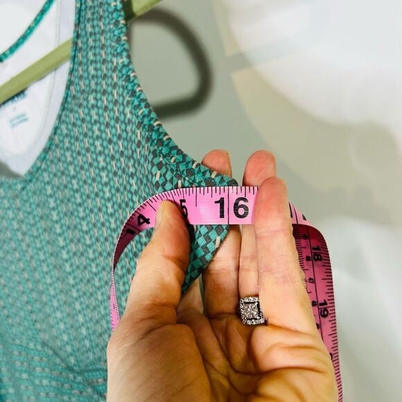 PrAna Blue Green Geometric Stretch Pullover Sundress - Picture 7 of 8